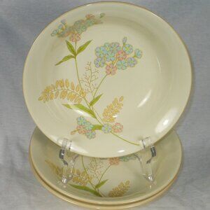 3 Soup Bowls. Mikasa Celadon Glaza, Verbena BH-401